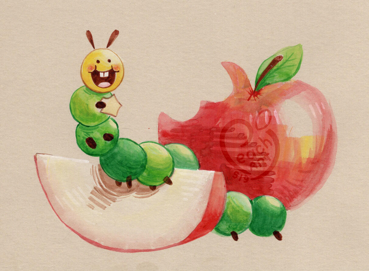 Catepillar | Gouache